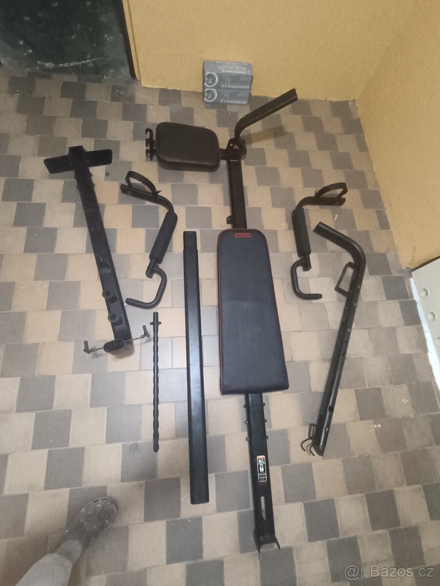 Domyos/Decathlon díly – dip držáky na zeď + opěrky + konstru - 4