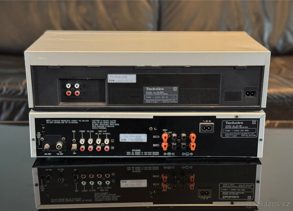 Technics SA-190 zesilovač + RS-B205 kazetový magnetofon - 4