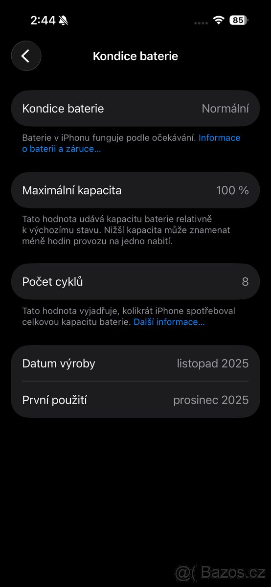 Apple IPhone 16 126GB černý TOP STAV - 4