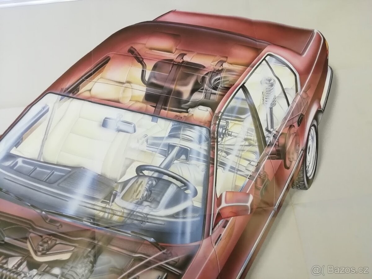 BMW E32 - velký obraz - plakát - 4