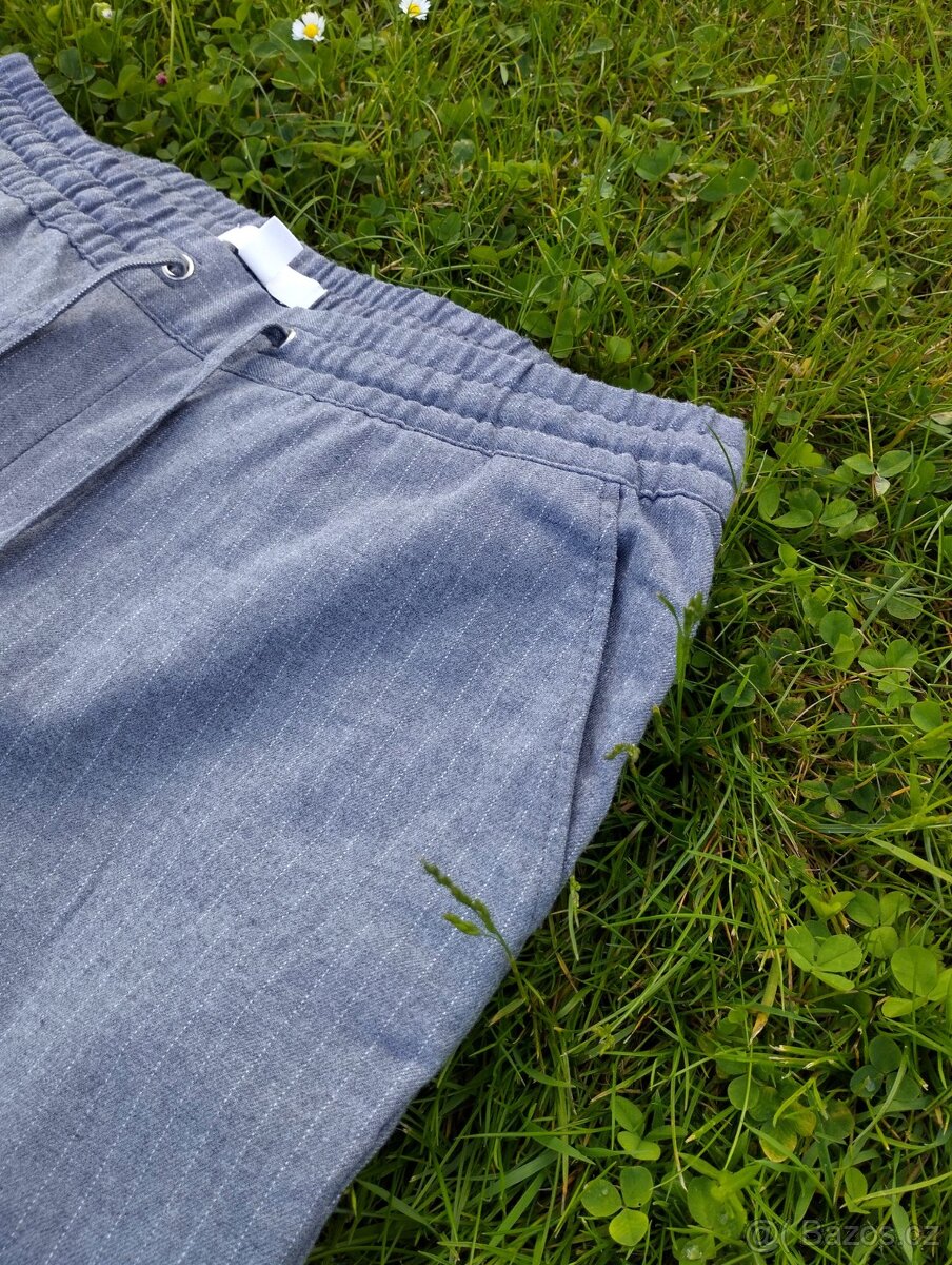 7/8 šedé dámské kalhoty - 4