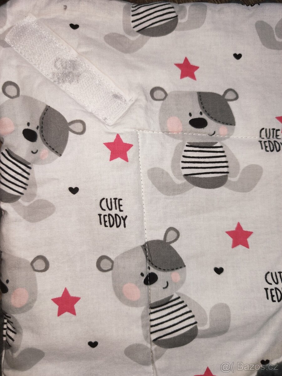 Zateplená deka a polštářek do kočárku, zavinovačka - 4
