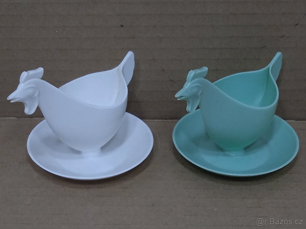 Slepička - 2x Retro stojánek na vajíčka - 4