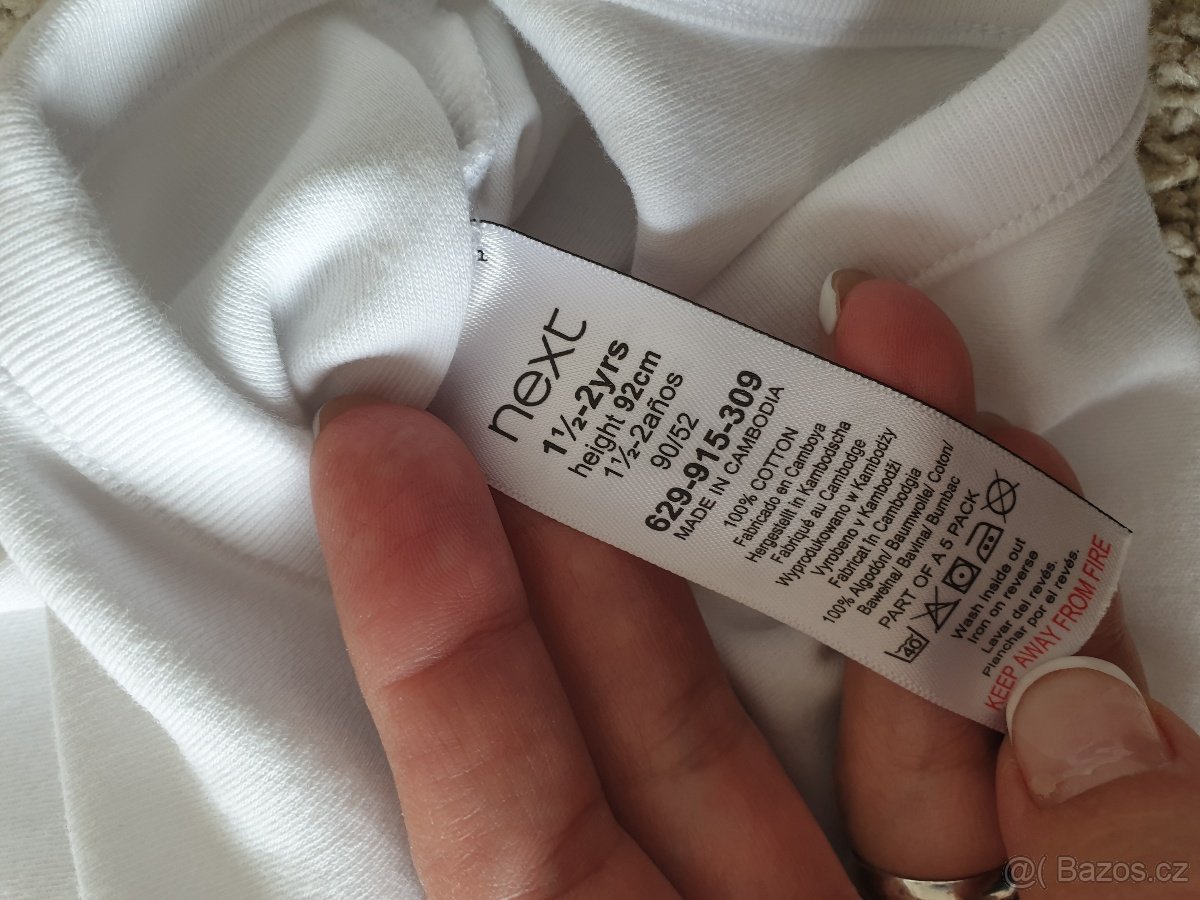 Bílé body Next 92 - jednorožec zebra - 4