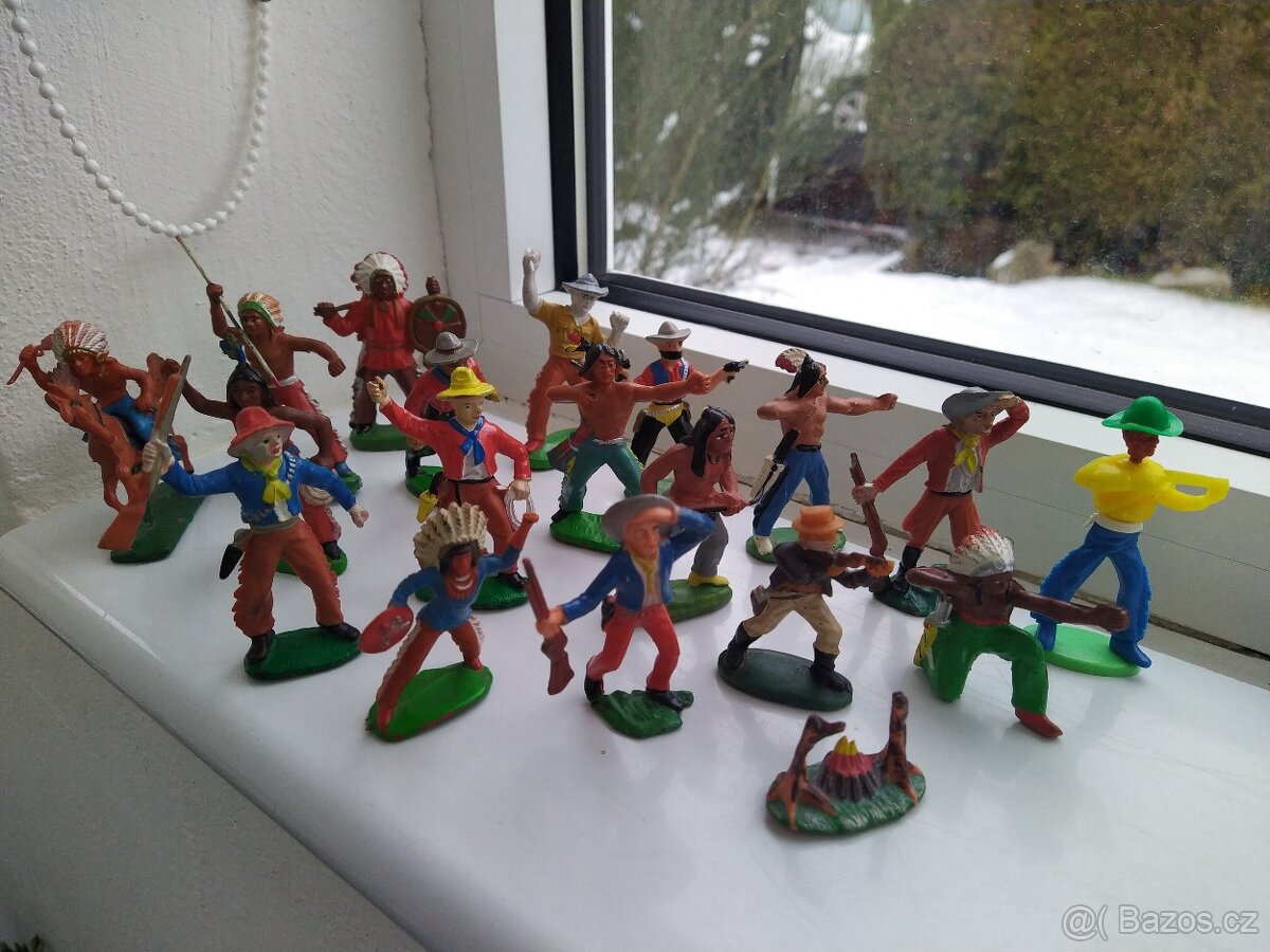 Retro figurky indiáni a kovbojové - 4
