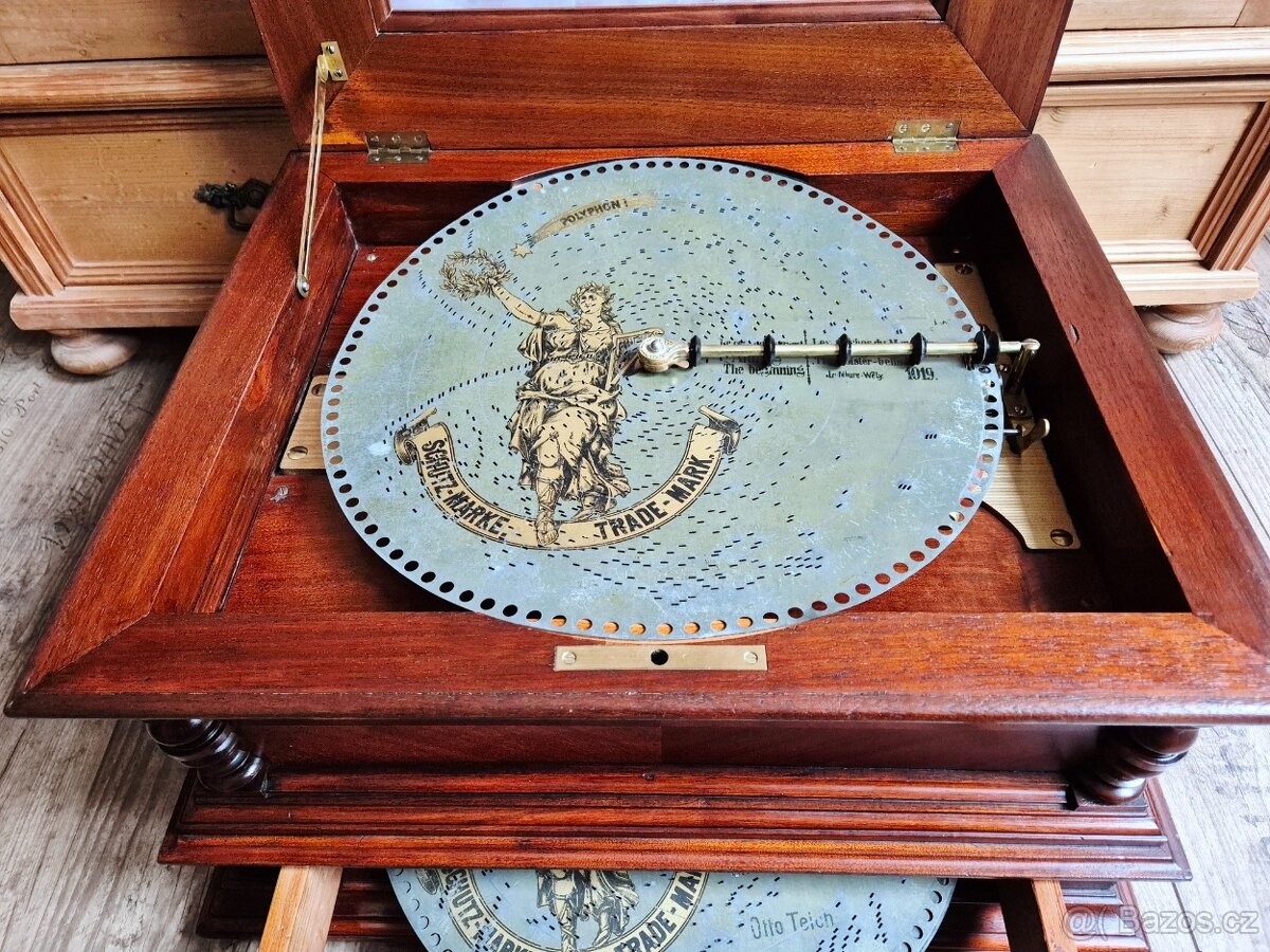 Velký starožitný Polyphon Solyphon Excelsior, 1895 - 4