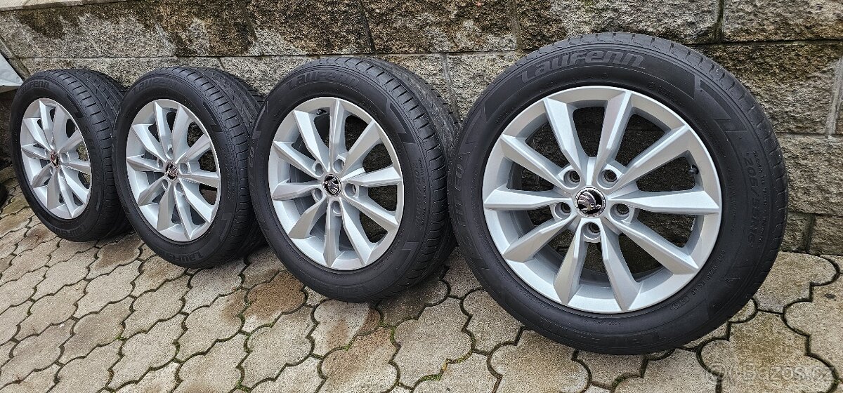 Originál alu Škoda Octavia 3 5x112 205/55 R16 - letní - 4