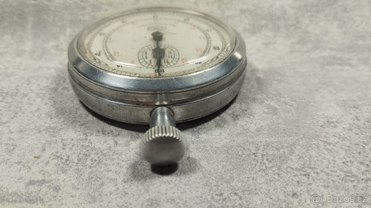 Staré kapesní stopky ELCHRON, ČSSR, funkční do sbírky - 4