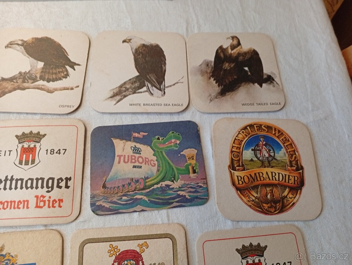 Staré pivní tácky - 32 ks - 4