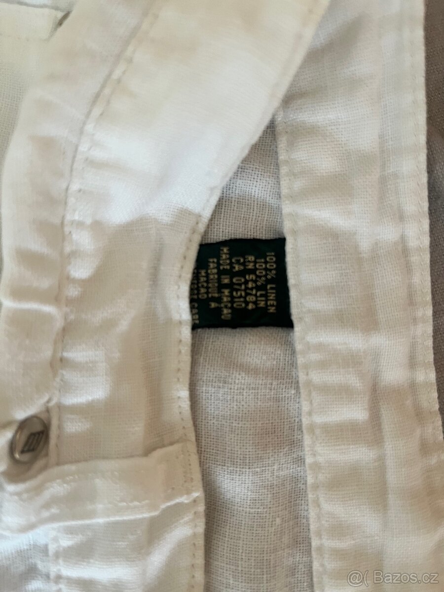 Letní pánské kalhoty 100 %len - 4