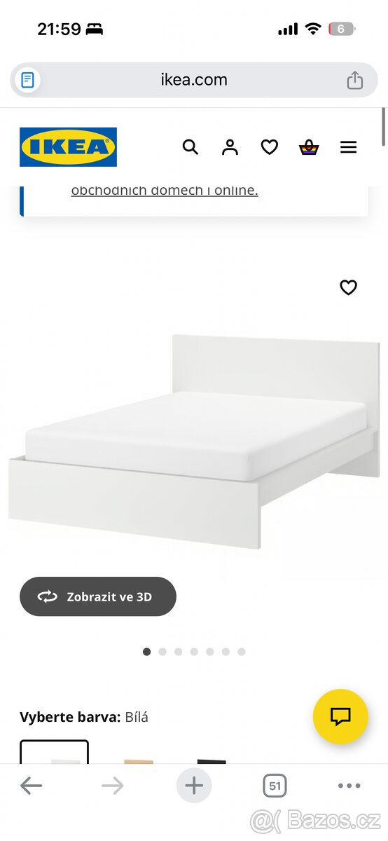 Postel IKEA MALM 160x200cm + rošt - 4