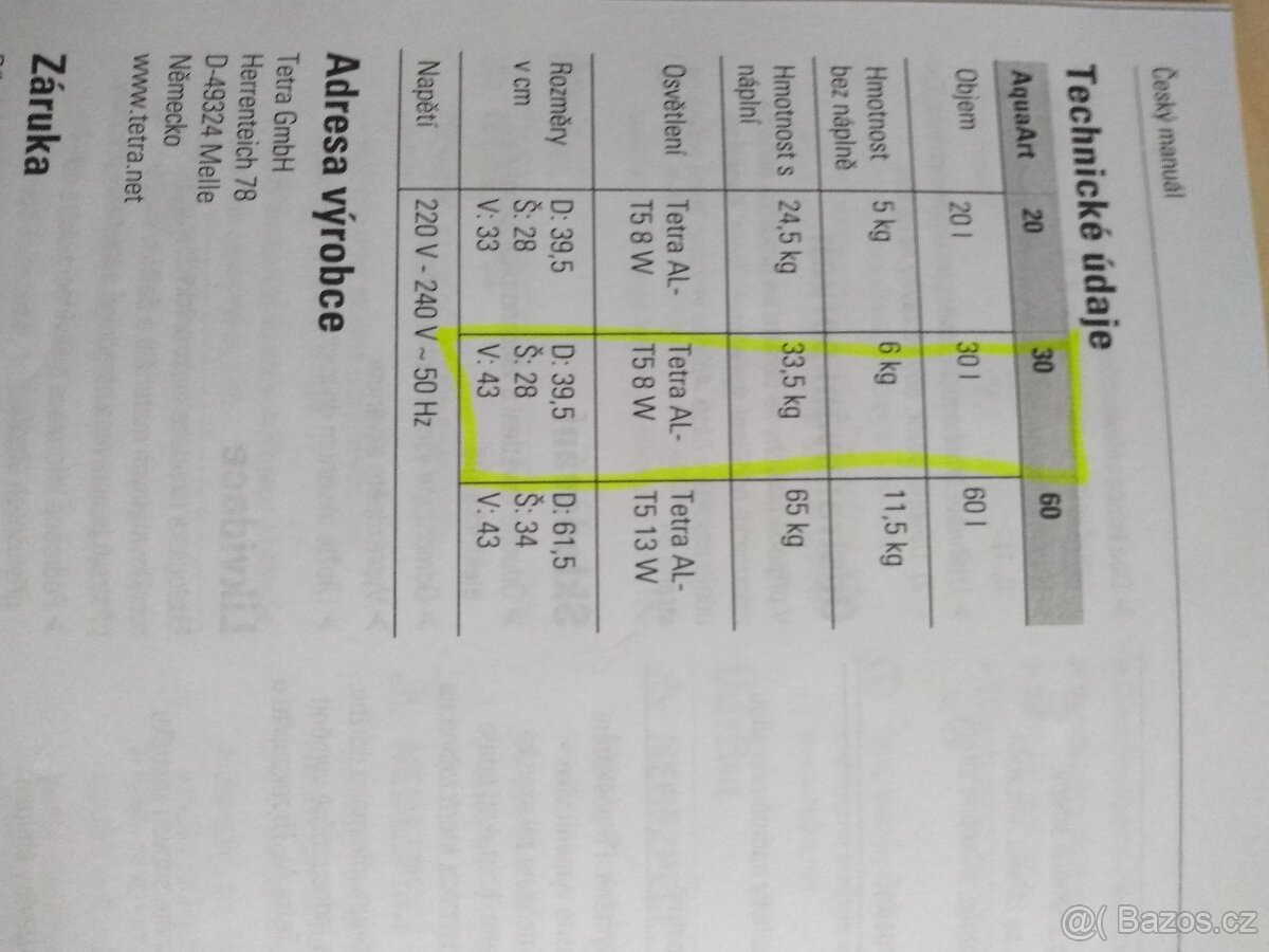 Prodám zánovní akvárium 30 l - REZERVOVÁNO - 4