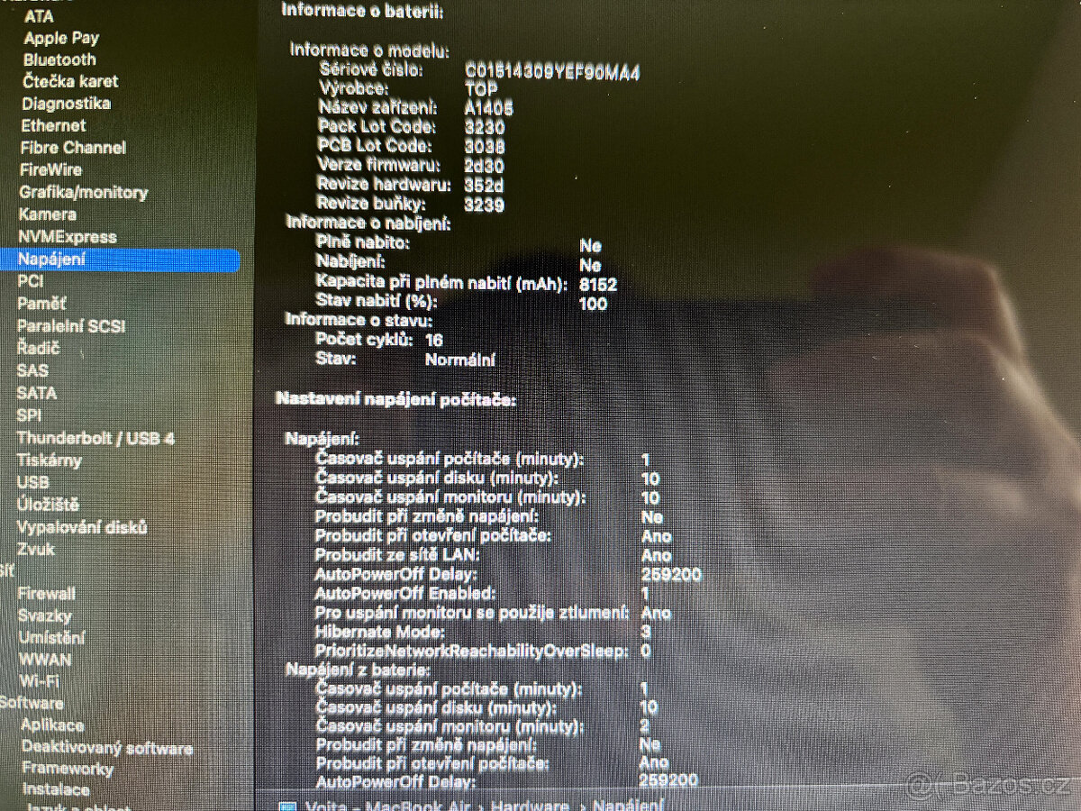 MacBook Air 13” 2017, TOP STAV, 8Gb RAM, 128Gb SSD + 256SD - 4