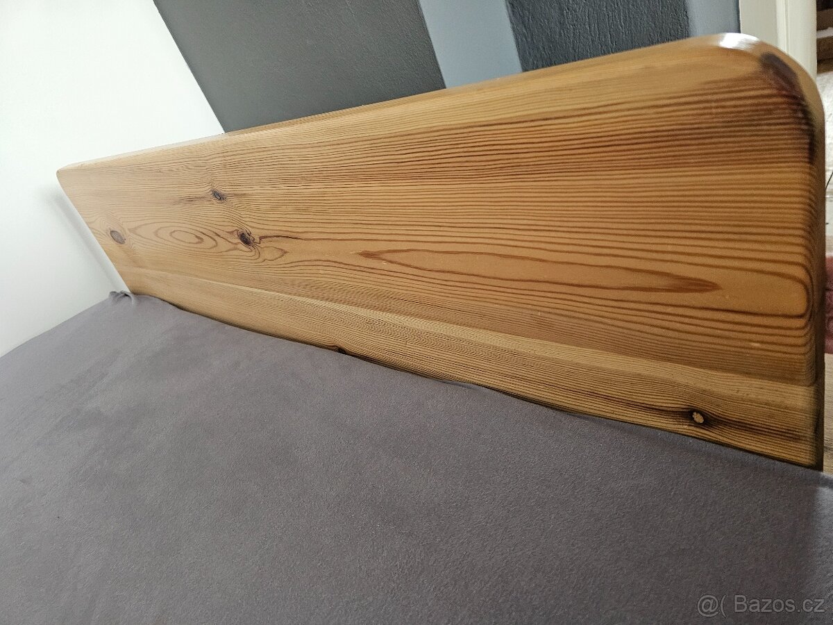 Dřevěná zábrana k posteli - masiv - 4