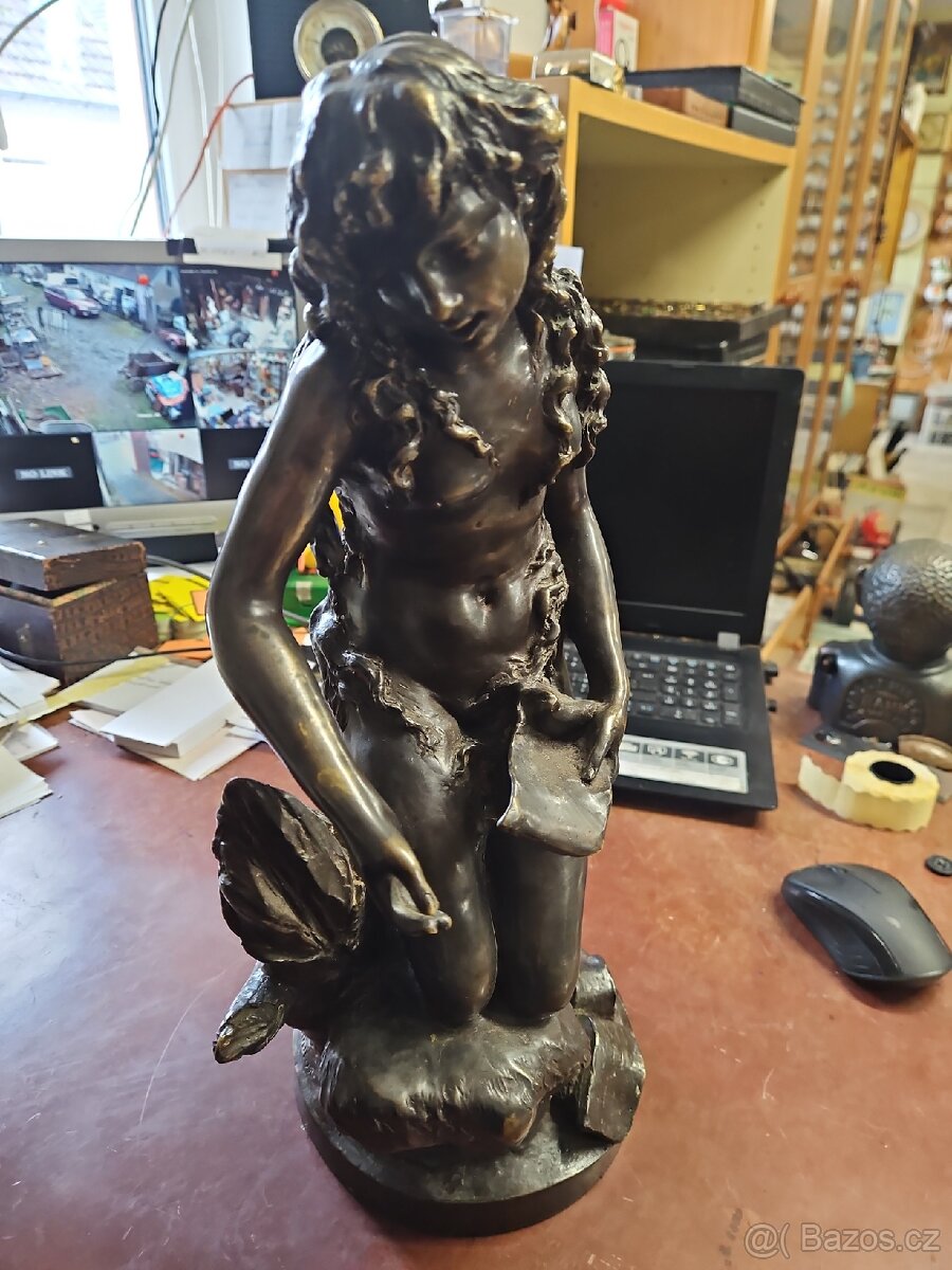 Velká masivní bronzová socha – signováno CLODION - 4