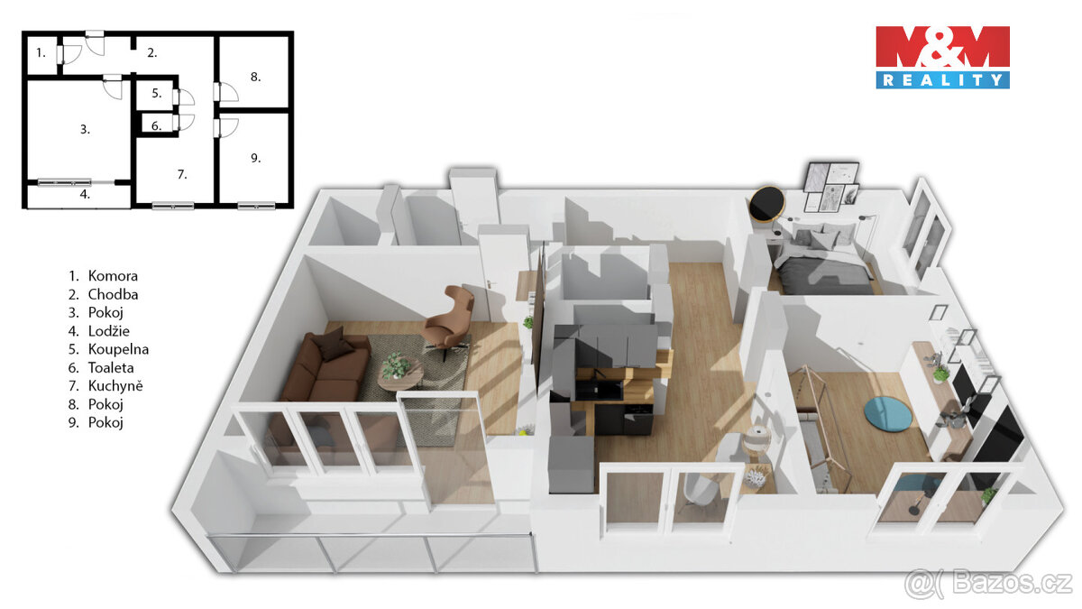 Prodej bytu 3+1, 63 m², Orlová, ul. F. S. Tůmy - 4