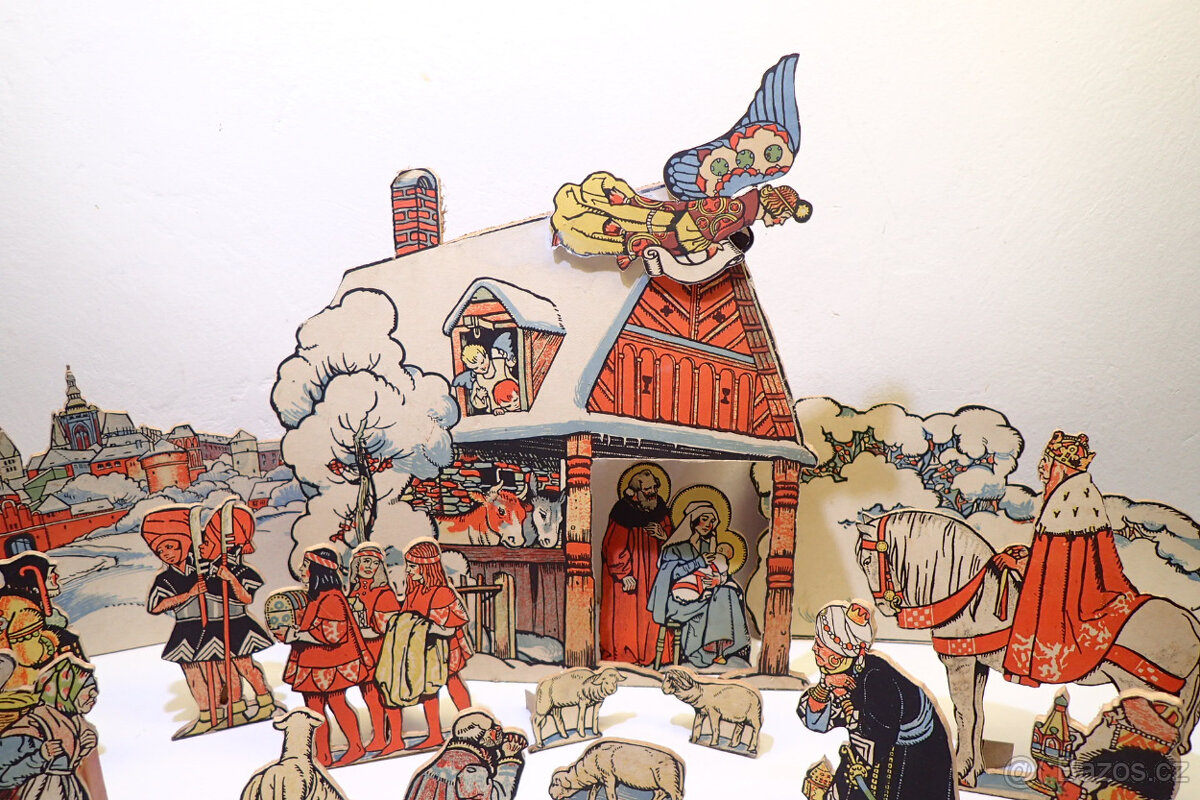 Betlém - starý - na překližce - 4