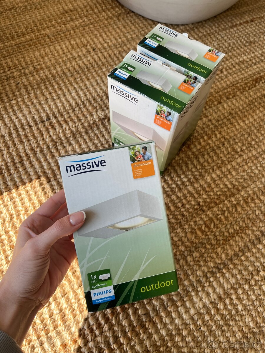 3ks venkovní nástěnné svítidla Philips Massive Graz - 4