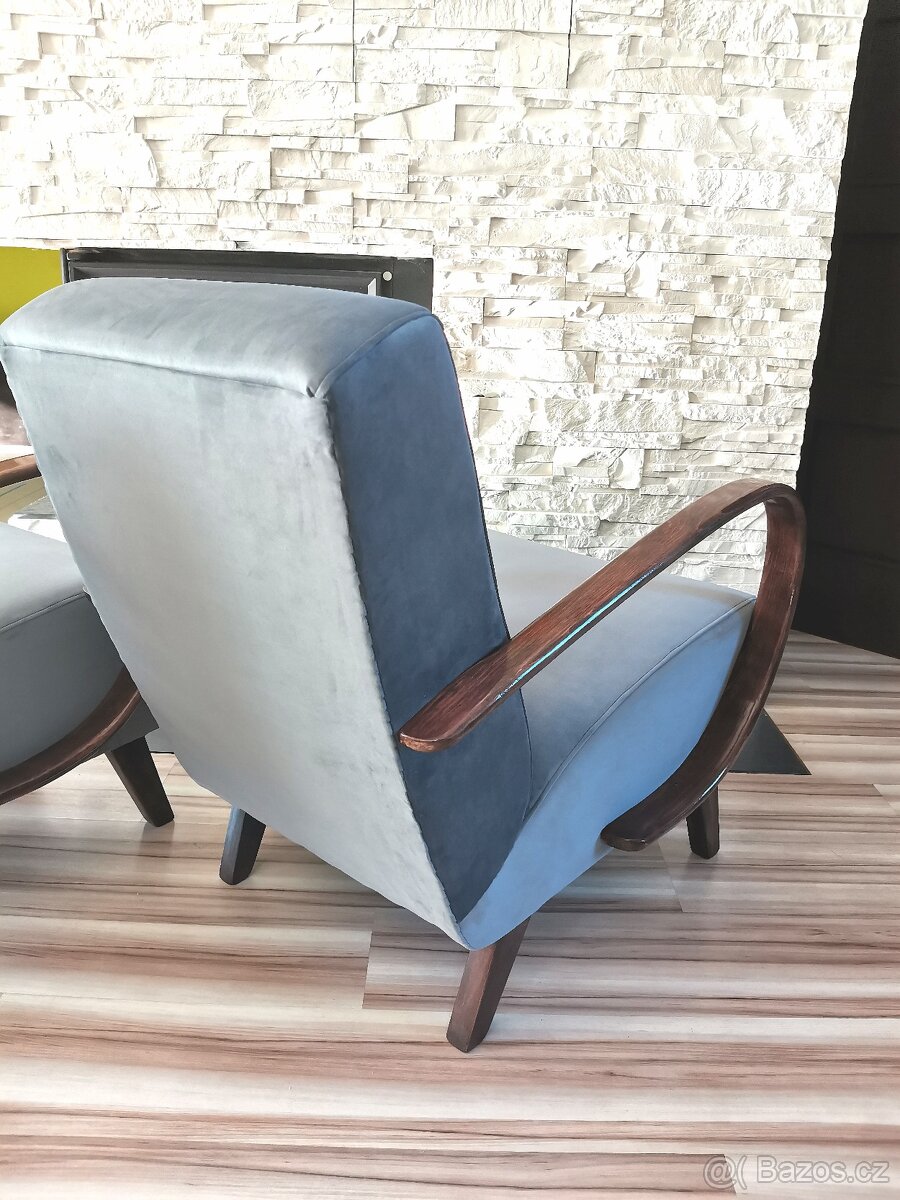 Křesla Halabala typu C Šedé - 4