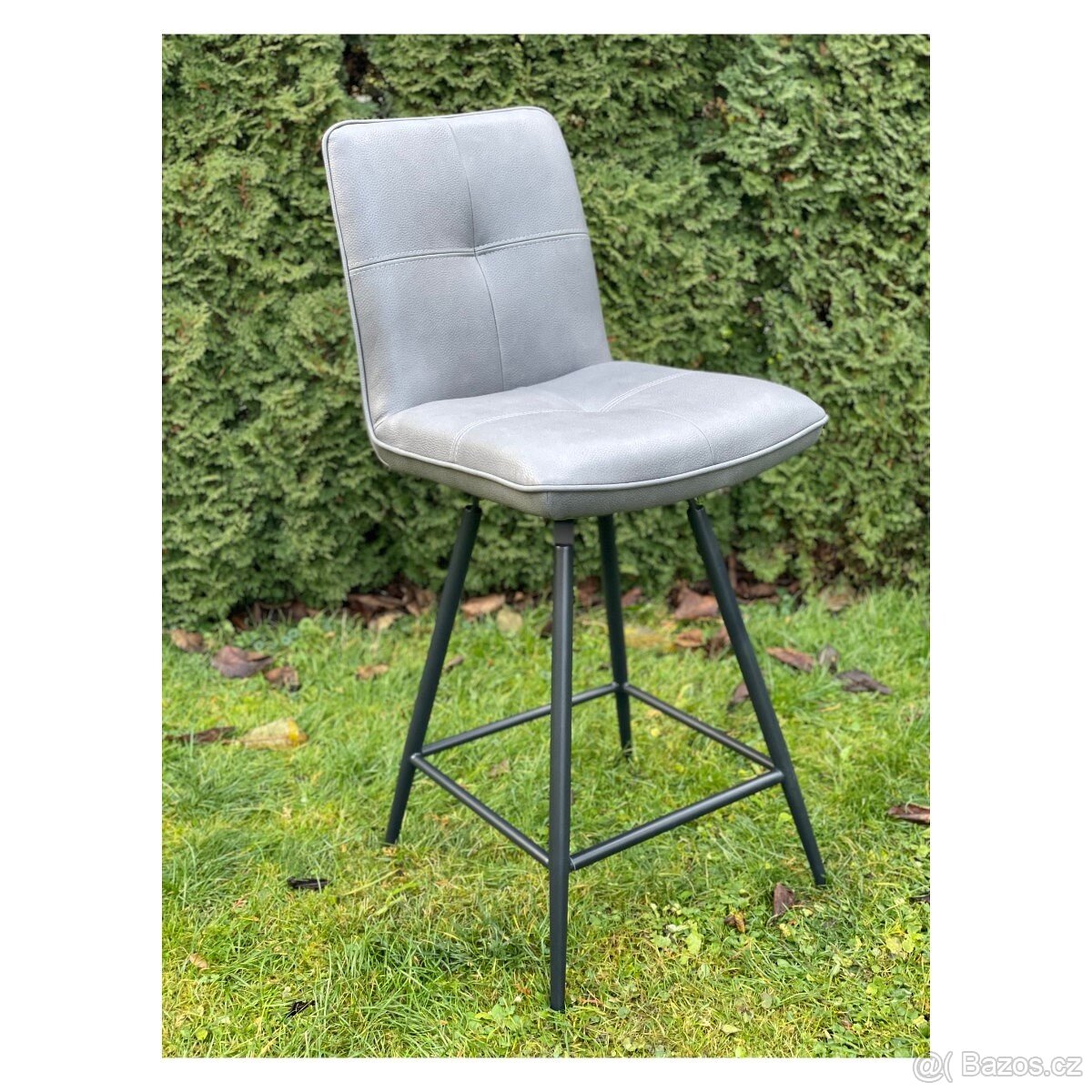 Kožená jídelní barová židle - Lora - 4