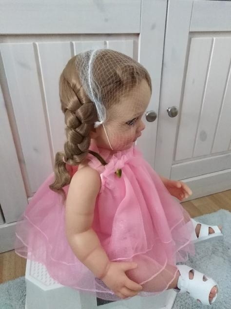 panenka celovinyl v růžových šatičkách, s botami - 4