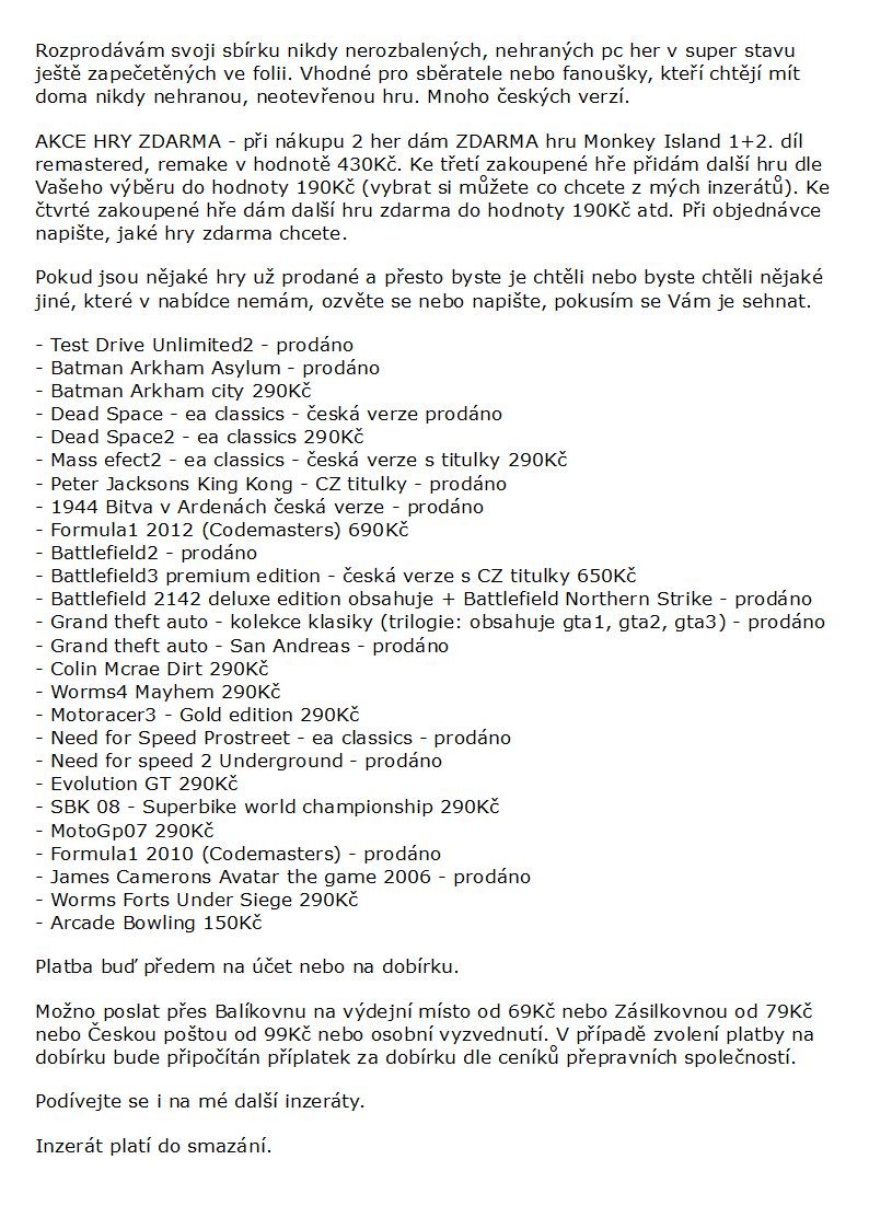 nové i použité PC hry v top stavu + AKCE hry ZDARMA - 4