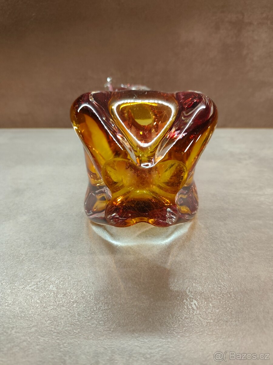 Hutní sklo - váza - 4