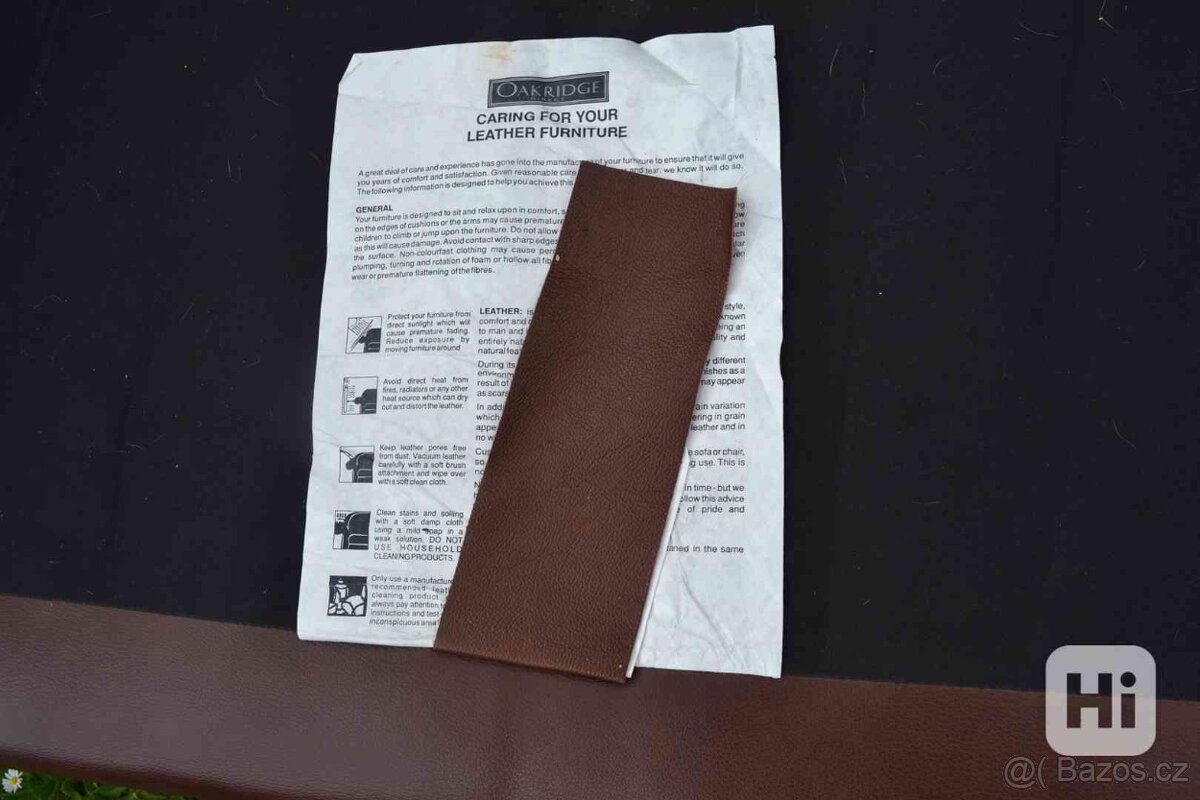 gauc pohovka hneda kozena Anglicka Oakridge 152 x 93 cm max - 4