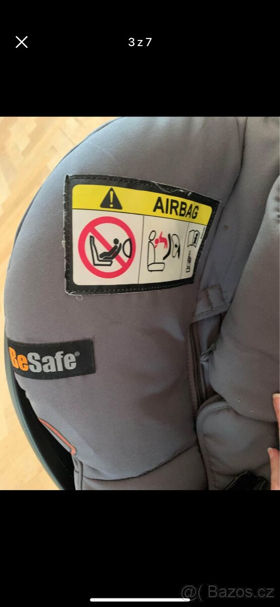 Prodám dětskou sedačku vajíčko Besafe s adaptery - 4