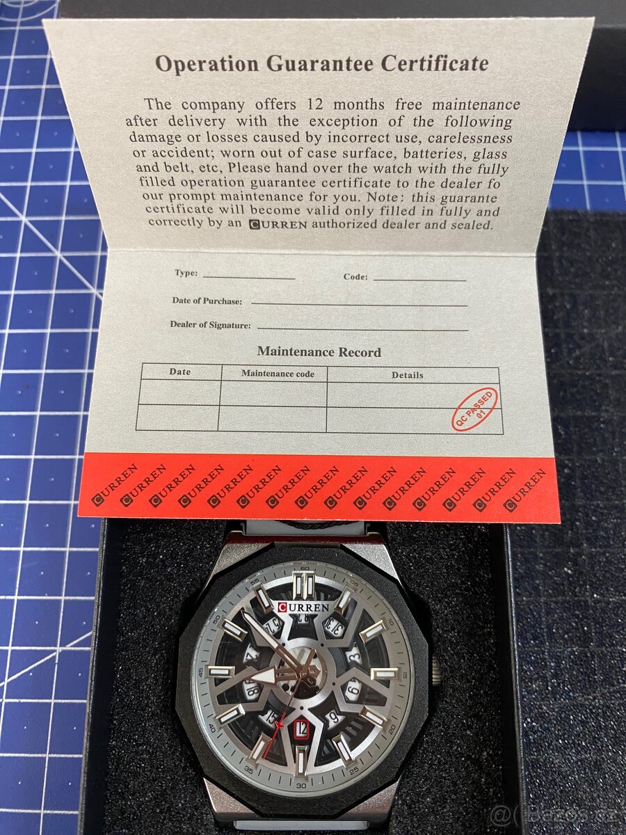 CURREN stříbrné hodinky s gumovým řemínkem - 4