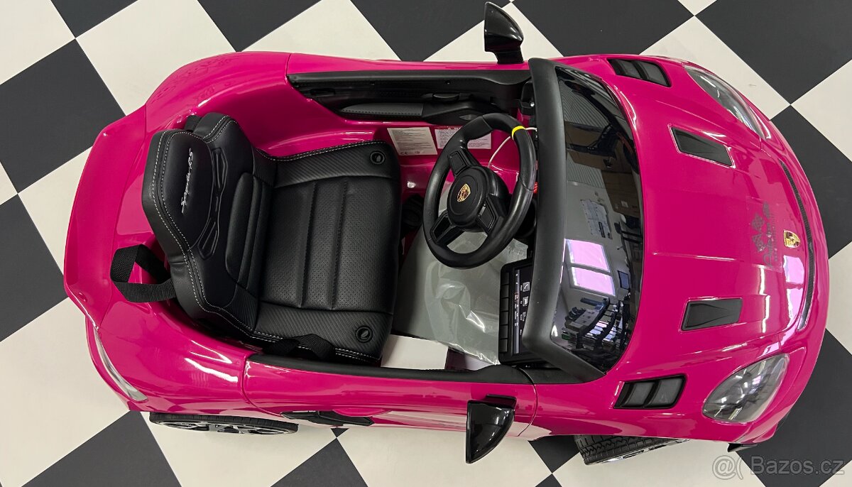 Dětské elektrické Porsche Spyder RS 718 - 90W, dojezd 90minu - 4