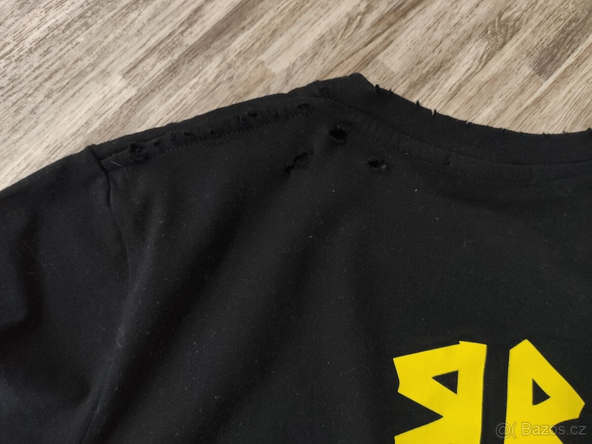 Černé tričko s nápisem Balenciaga - 4