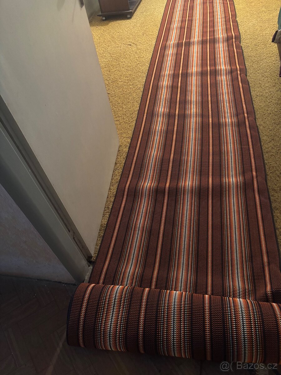 Retro pruhovaný koberec běhoun - 4
