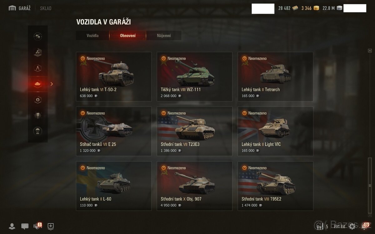 World of Tanks účet - 4