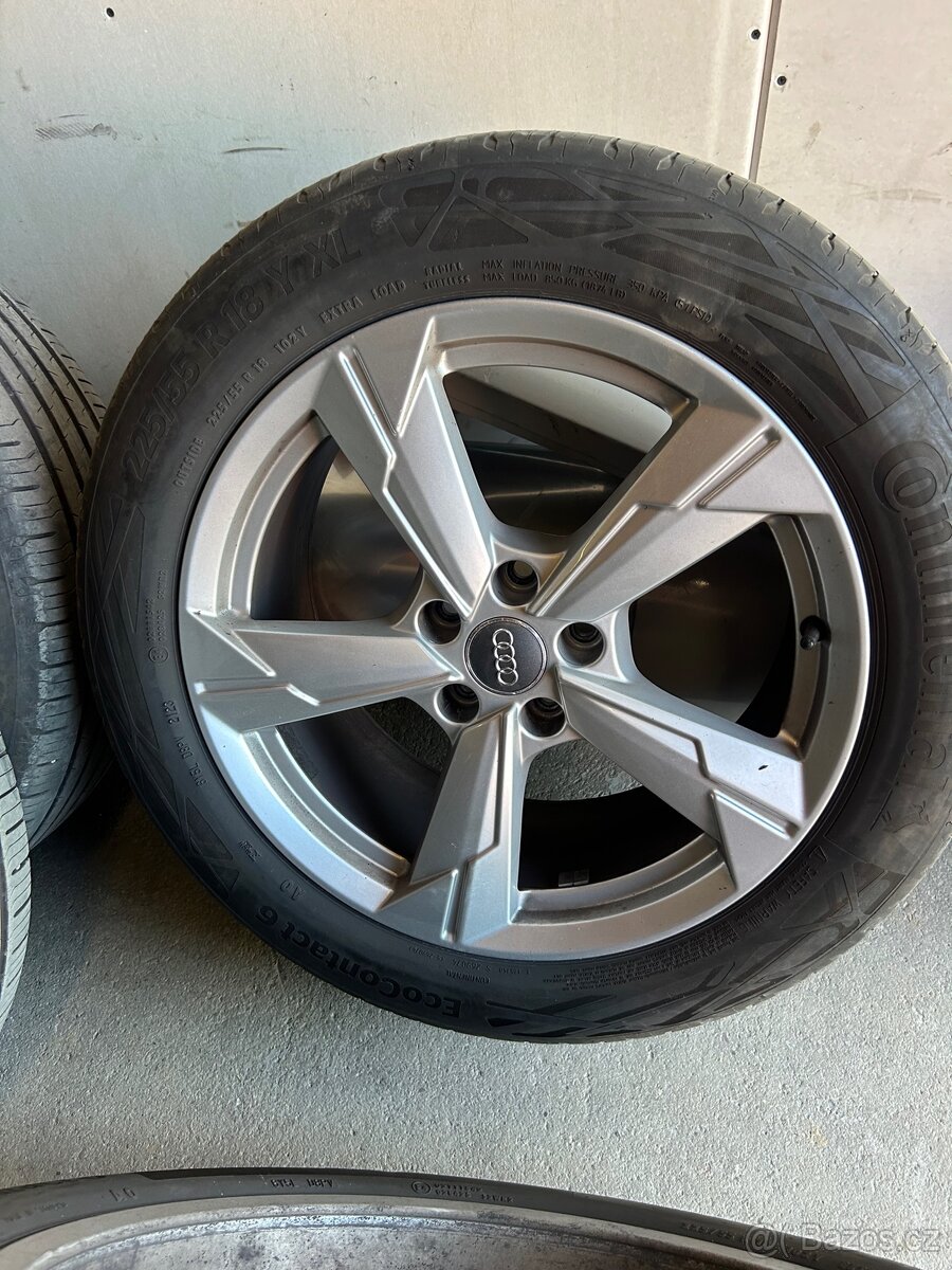 Alu kola Audi 5x112 8Jx18” 4K0601025D + pneu continental - 4
