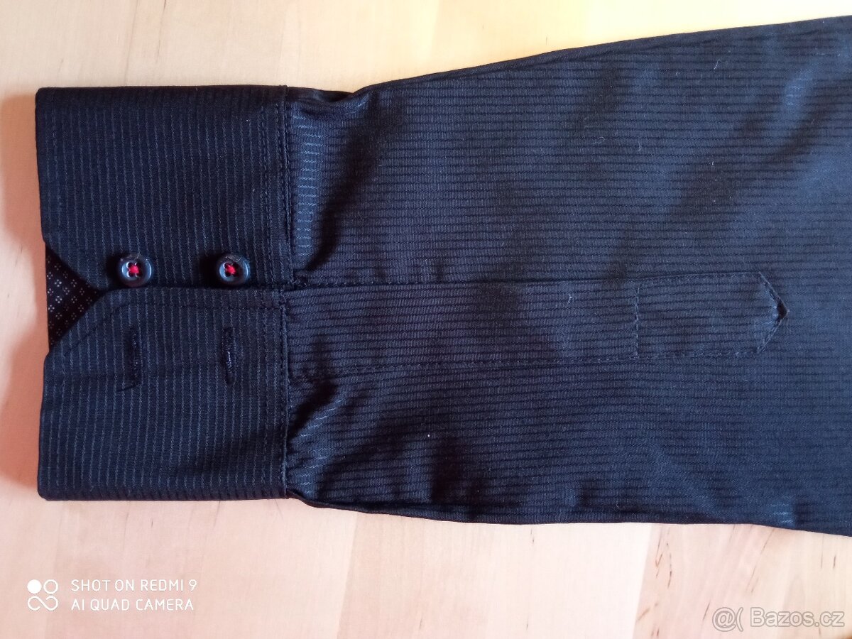 černá slim košile, vel.M - 4