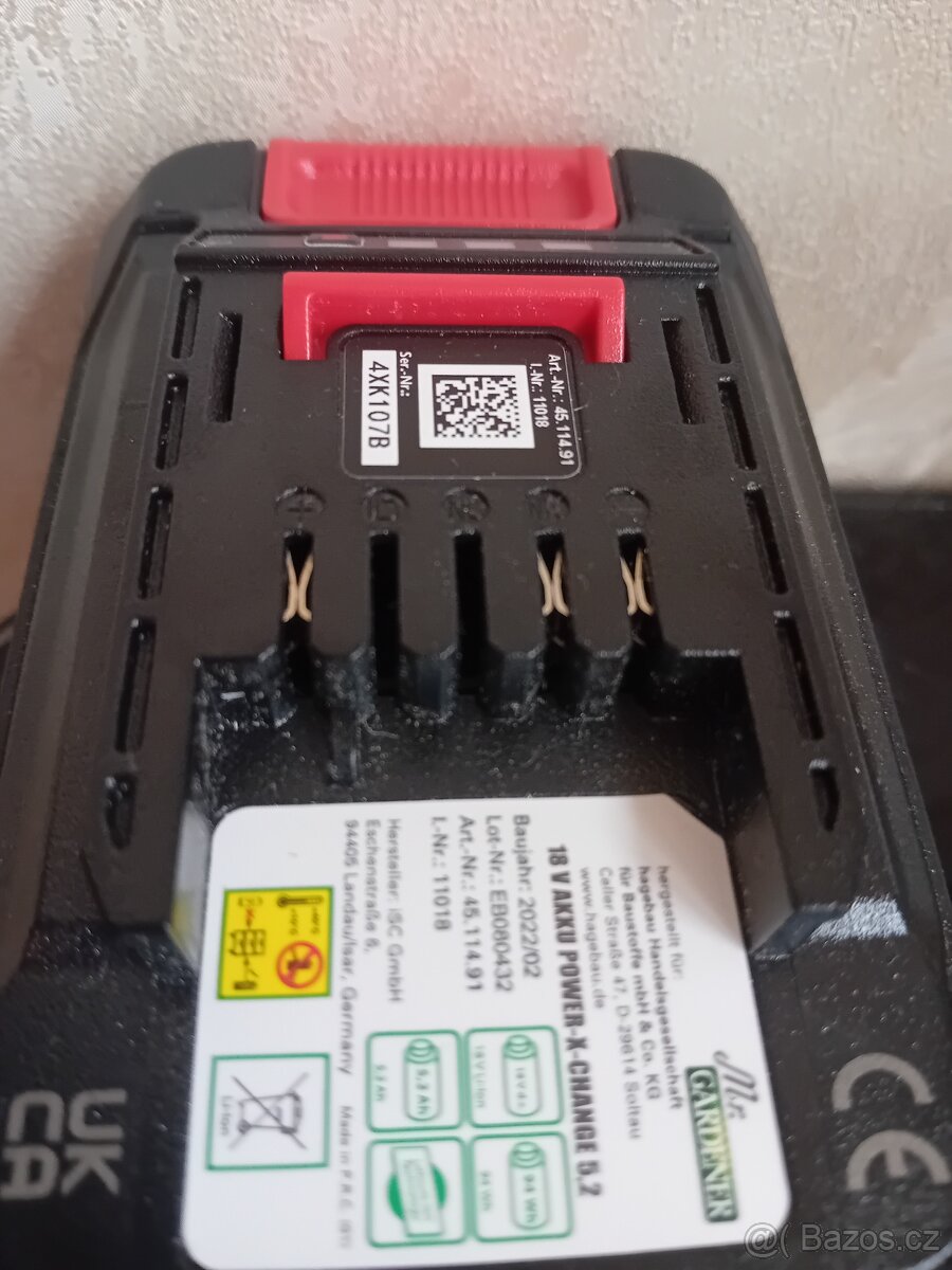 Baterie pro aku Einhell 18v, Li-ion 5.2Ah - 4