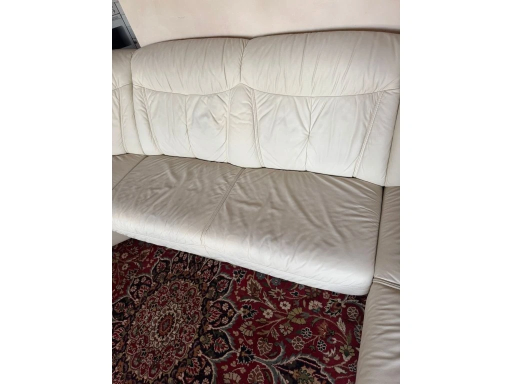 Světlá kožená sedačka do Účka,4979 - 4