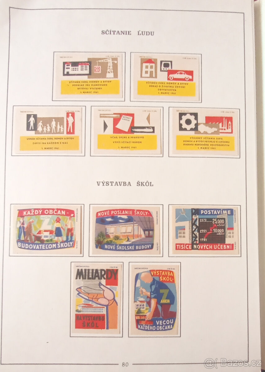 Album 363 zápalkových nálepek Slovensko 1961–1963 - 4