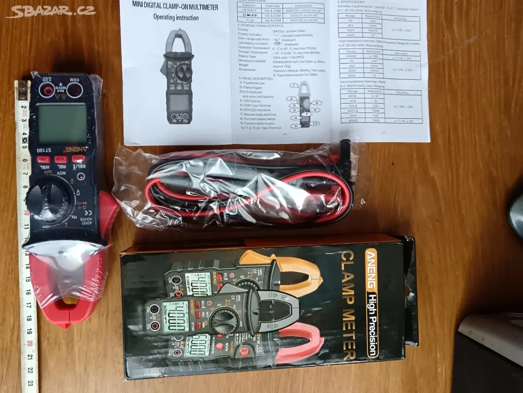 Klešťový multimetr ANENG ST 180. Nový - 4