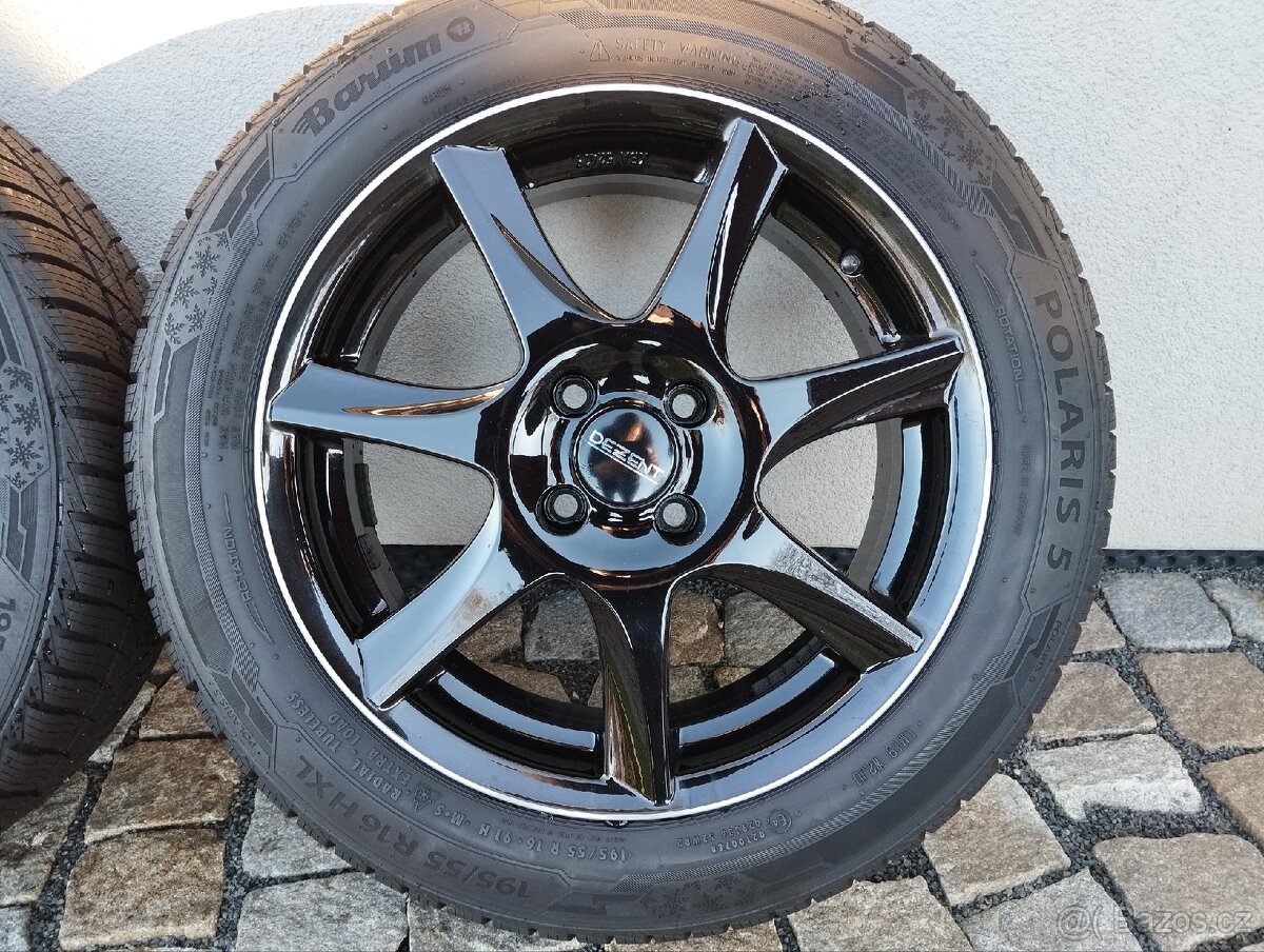 ALU Dezent 4x100 r16x6,5j ET 40, 195/55/16 Polaris 5 - 4