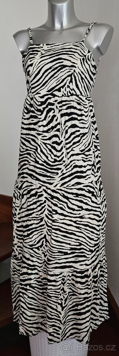 Dlouhé letní šaty na ramínka vel. M, zn. TERRANOVA. - 4