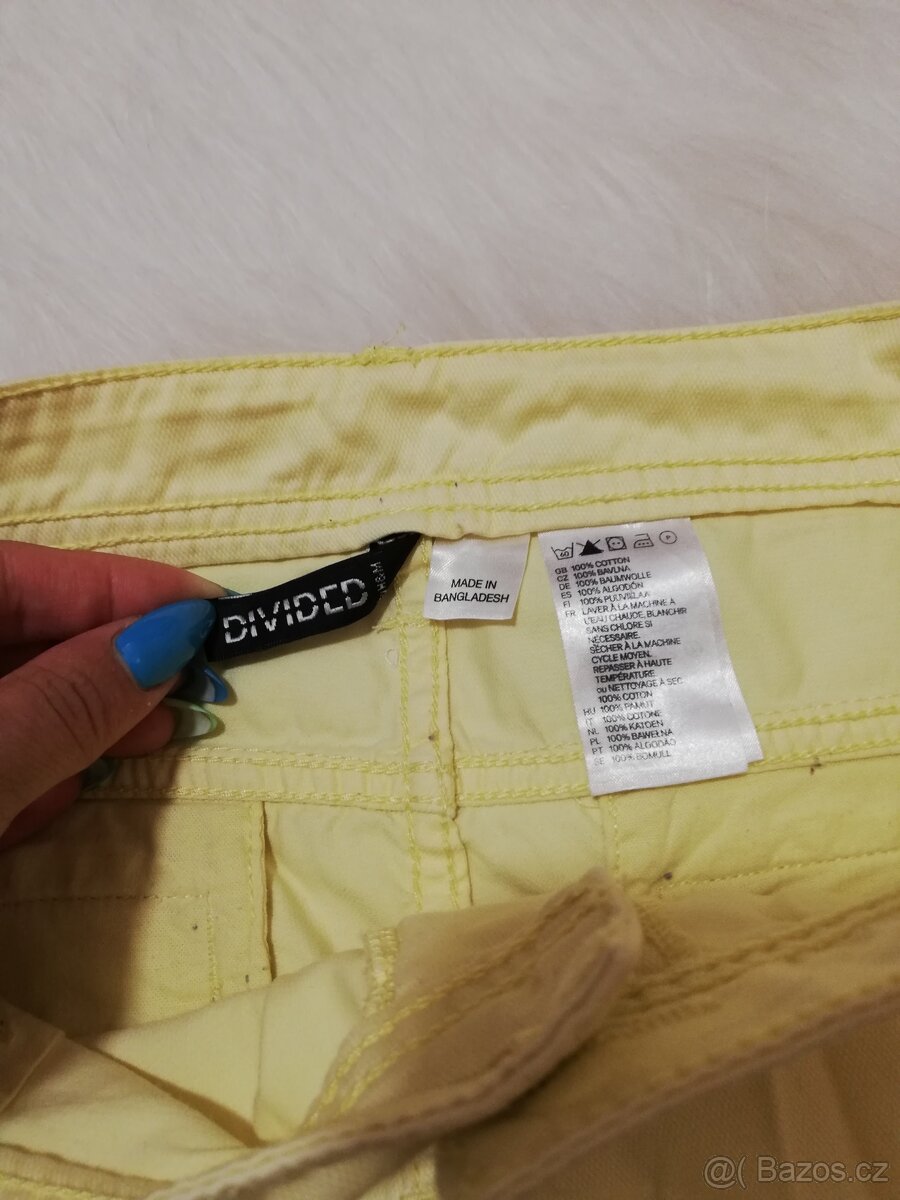 Žluté riflové šortky - 4