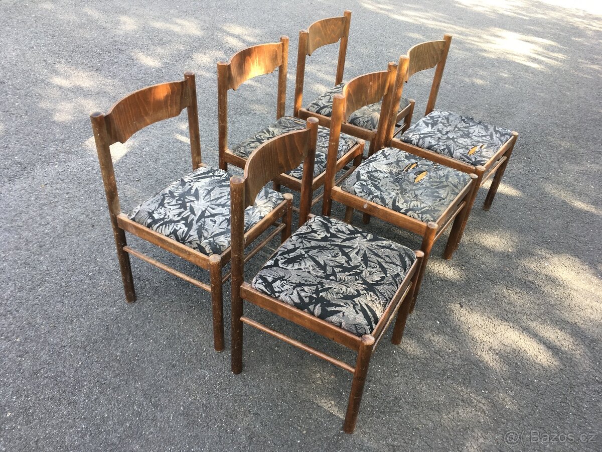 Staré retro židle TON - 4