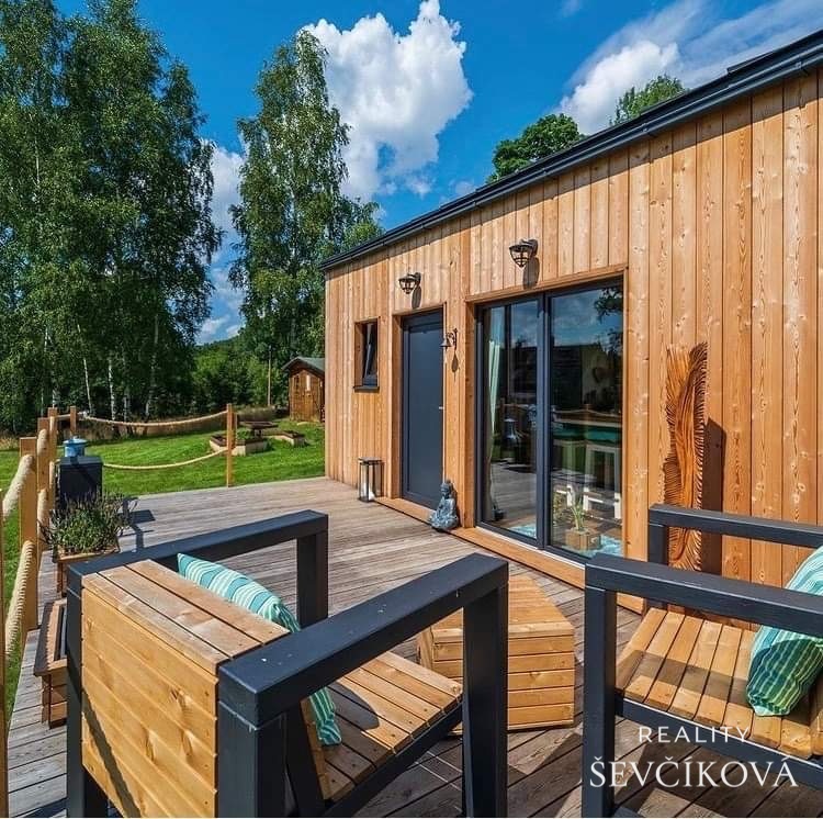 Kompletně zařízený tiny house s terasou v Boho stylu, 22 m2 - 4