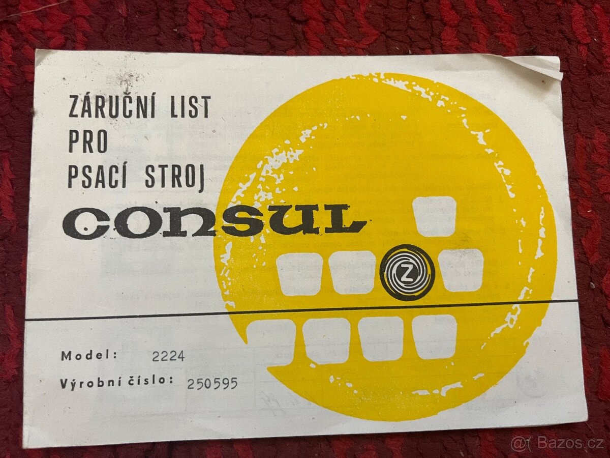Psací stroj Consul 2224 - 4