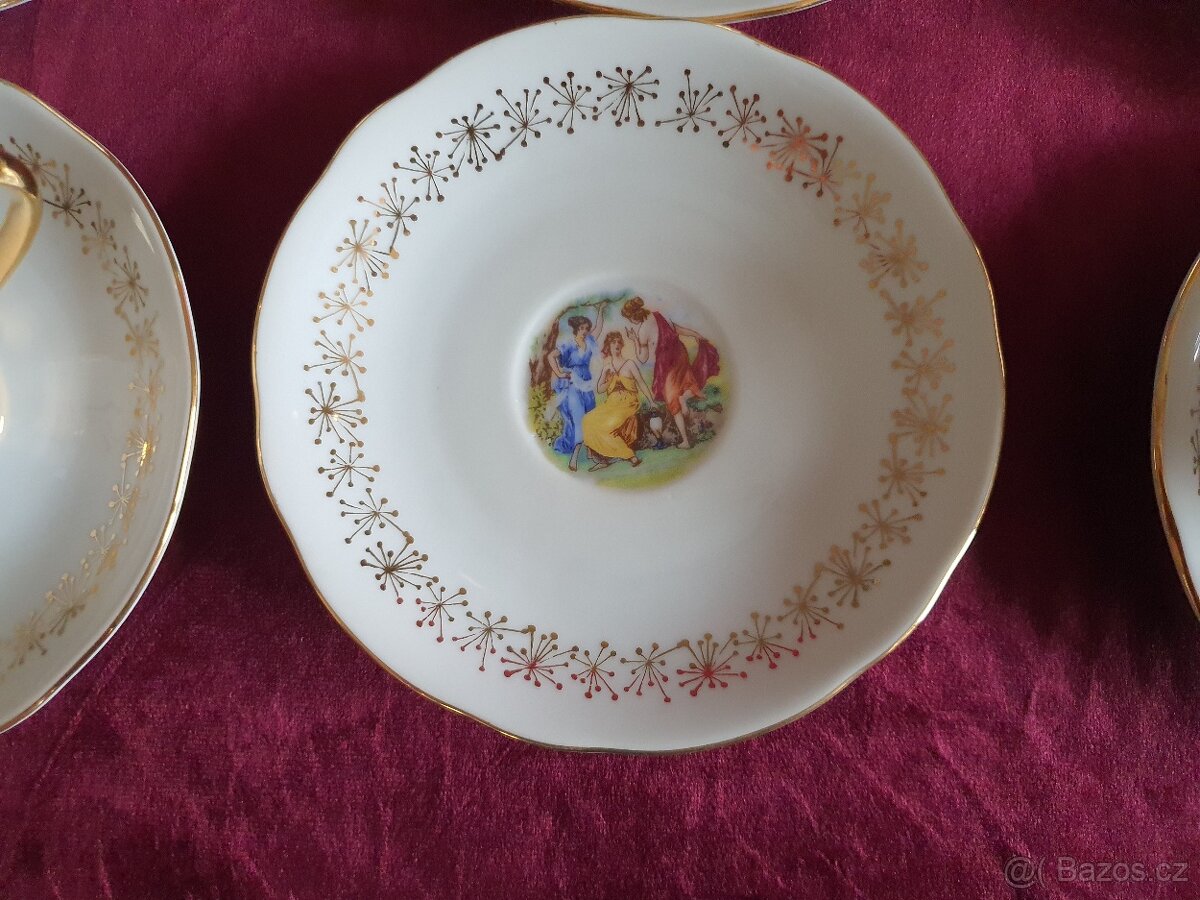Porcelánová sada 6 šálků s podšálkem - 4