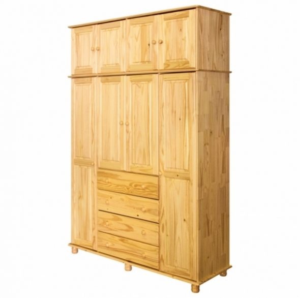 Dřevěná skříň 4dveřová 8852 lak - 4