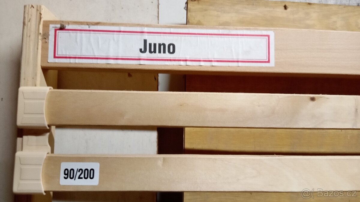 kovová postel 90x200 s lamelovým roštem - 4