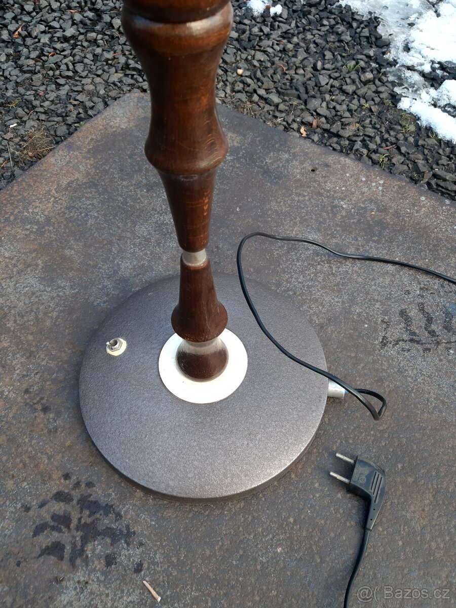 Stojací lampa dřevěná - 4